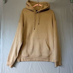 Jack & Jones Mens Sand Hoodie Pullover Size XL Kangaroo Pocket Lounge Cozy